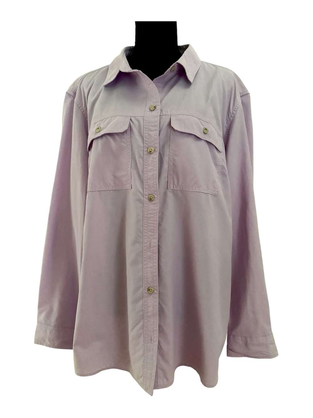 Eddie Bauer Shirt Size XXL Purple Outdoors Women's Mountain Ripstop Long Sleeve